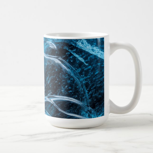Close Up Of Blue Ice Walls Coffee Mug (Right)