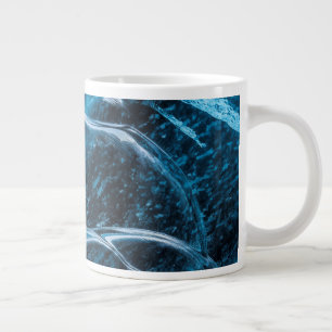 Close Up Of Blue Ice Walls Large Coffee Mug