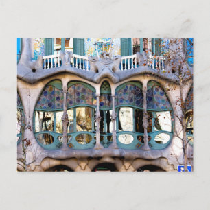 Close up of Casa Batlló, Barcelona, Spain Postcard