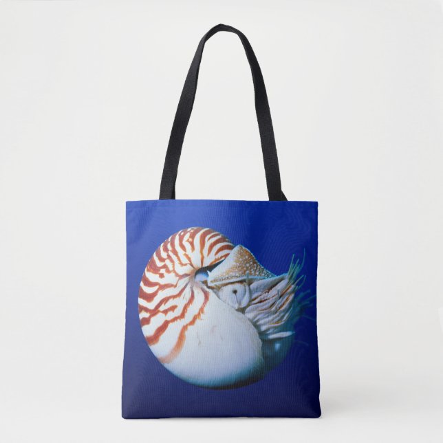 Close-Up Of Chambered Nautilus Tote Bag (Front)