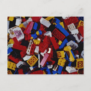 Close-up of children's building blocks postcard