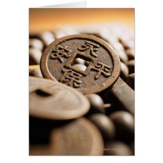 Close up of Chinese coin