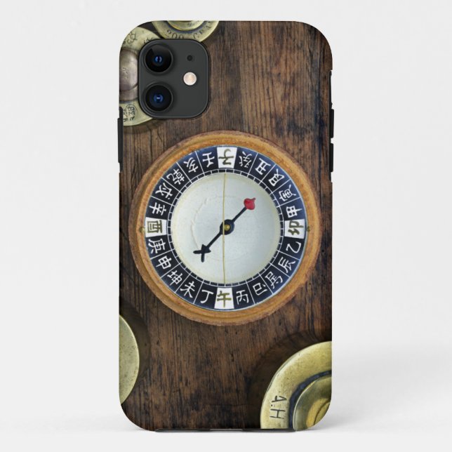 Close Up Of Chinese Compass And Gold Weights Case-Mate iPhone Case (Back)