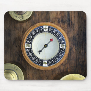 Close Up Of Chinese Compass And Gold Weights Mouse Pad