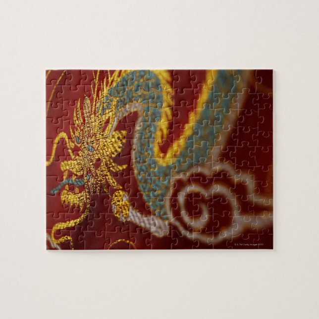 Close up of Chinese silk Jigsaw Puzzle (Horizontal)