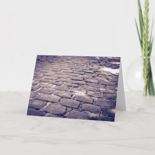 Close Up Of Cobblestone Street Card