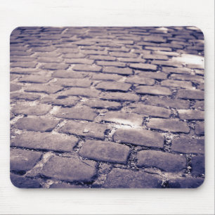 Close Up Of Cobblestone Street Mouse Pad