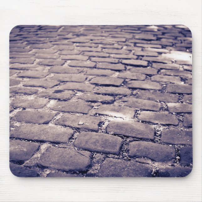 Close Up Of Cobblestone Street Mouse Pad (Front)