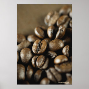 Close-up of coffee beans poster