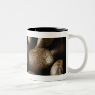 Close-up of coffee beans Two-Tone coffee mug