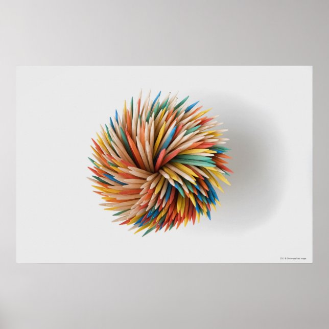 Close-up of coloured pencils poster (Front)