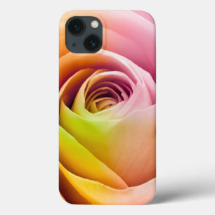 Close up of Colourful Rose Petals iPhone 13 Case