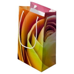Close up of Colourful Rose Petals Small Gift Bag