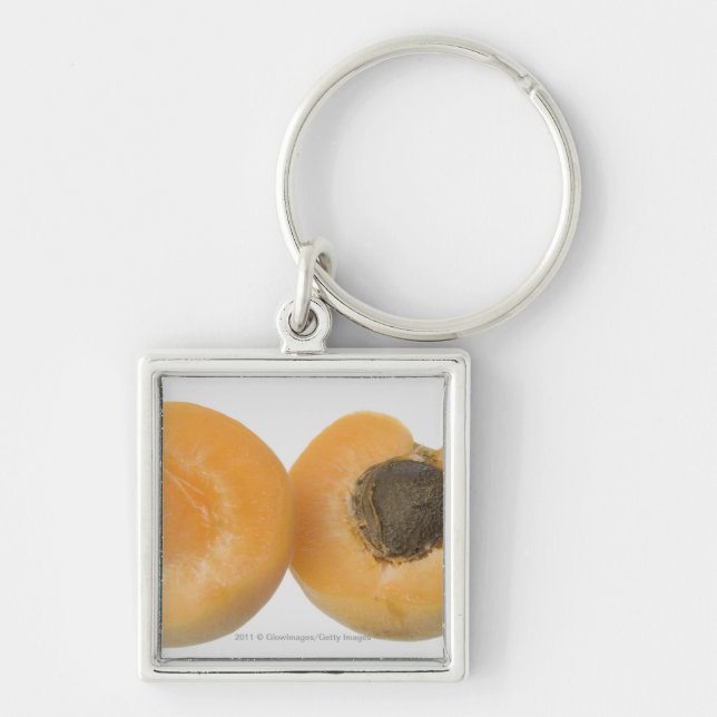 Close-up of cross section of an plum key ring (Front)