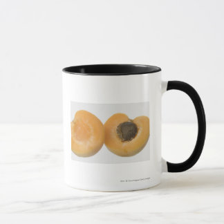Close-up of cross section of an plum mug