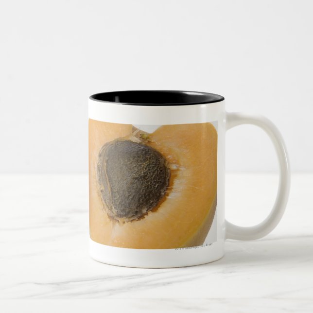 Close-up of cross section of an plum Two-Tone coffee mug (Right)