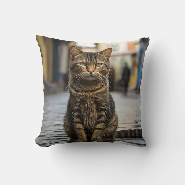 Close-up Of Cute Cat #2 Cushion (Front)