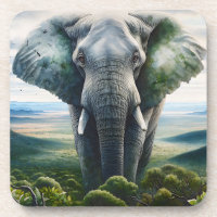 Close up of Elephant Face, Tusks, Trunk
