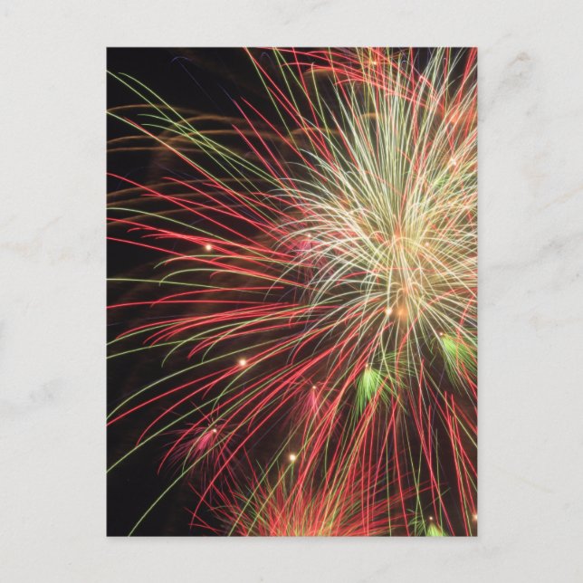 Close-up of Fireworks Postcard (Front)
