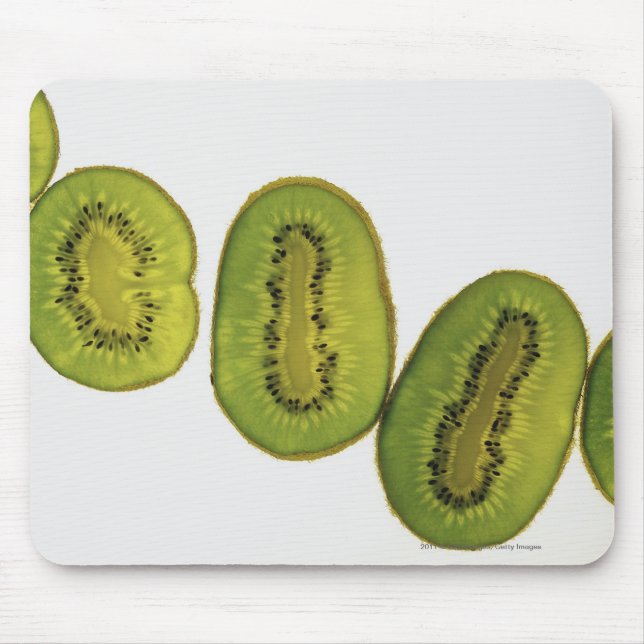 Close-up of five slices of kiwi fruit mouse pad (Front)
