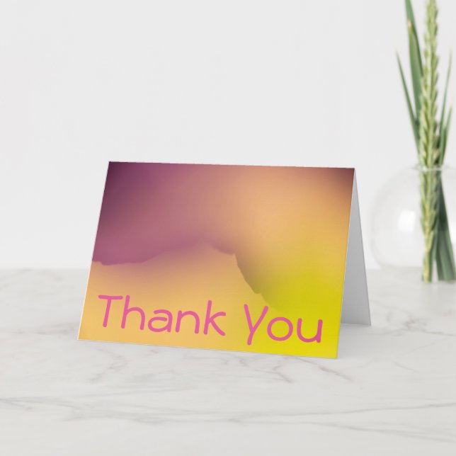 Close-up of flower petals thank you card (Front)