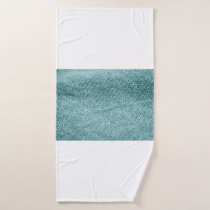 Close up of green knitted textured background. bath towel