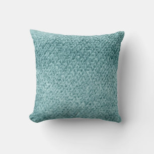 Close up of green knitted textured background. cushion