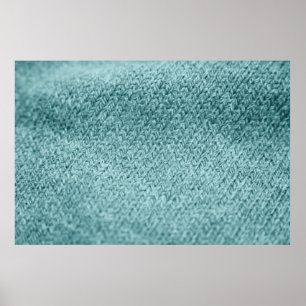 Close up of green knitted textured background. poster