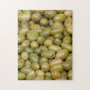 Close Up Of Green Olives Jigsaw Puzzle