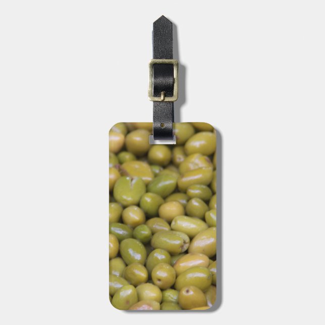 Close Up Of Green Olives Luggage Tag (Front Vertical)