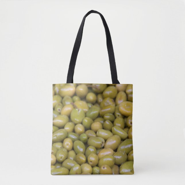 Close Up Of Green Olives Tote Bag (Front)