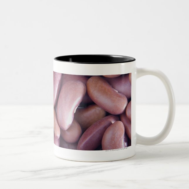 Close-up of kidney beans Two-Tone coffee mug (Right)