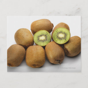 Close-up of kiwi fruits postcard