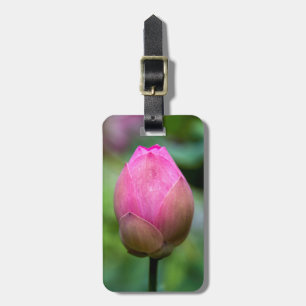 Close-up of lotus flower bud, Bali Luggage Tag