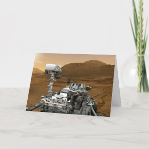 Close-up of Mars Curiosity Rover Card