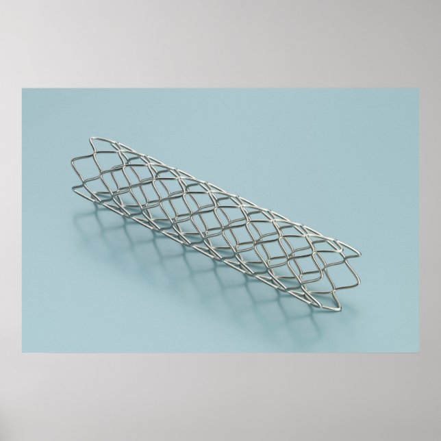 Close-up of medical stent poster (Front)