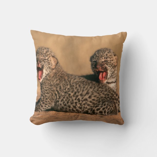 Close-Up Of New Born Leopard (Panthera Pardus) Cushion (Front)