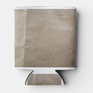 Close-Up Of Old Brown Paper Texture Can Cooler