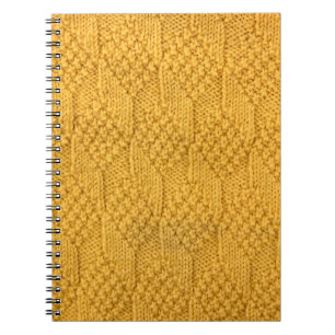 Close-up of pattern of knitting. notebook