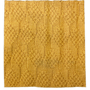 Close-up of pattern of knitting. shower curtain