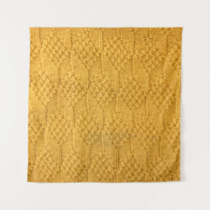 Close-up of pattern of knitting. tapestry