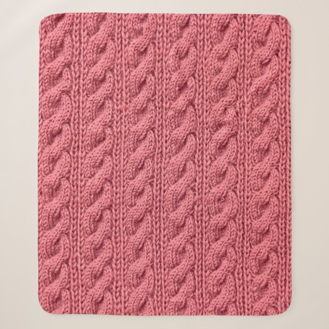 Close-up of pattern of sweater texture. sherpa blanket (Front)