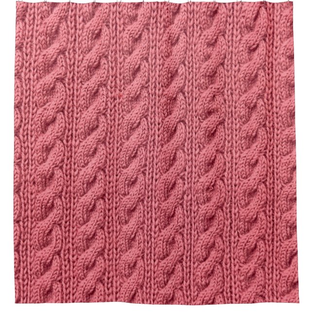 Close-up of pattern of sweater texture. shower curtain (Front)
