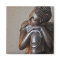 Close up of peaceful silver Buddha