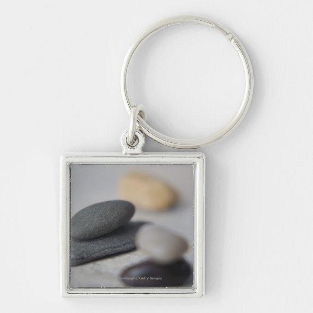Close-up of pebbles key ring (Front)