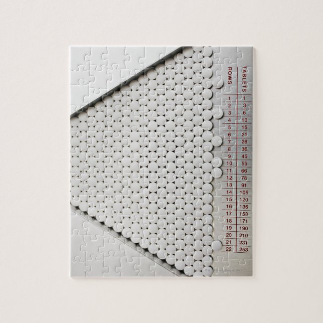 Close up of pills in sorting tray jigsaw puzzle (Vertical)