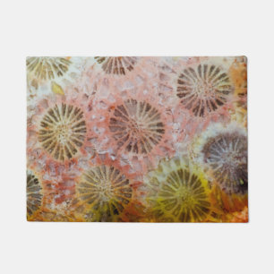 Close Up Of Pink Coral Doormat