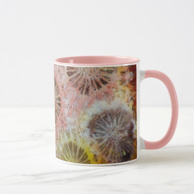 Close Up Of Pink Coral Mug (Right)