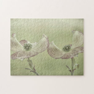 Close-up of Pink Dogwood Blossoms Seabeck, WA Jigsaw Puzzle