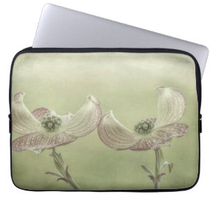 Close-up of Pink Dogwood Blossoms Seabeck, WA Laptop Sleeve